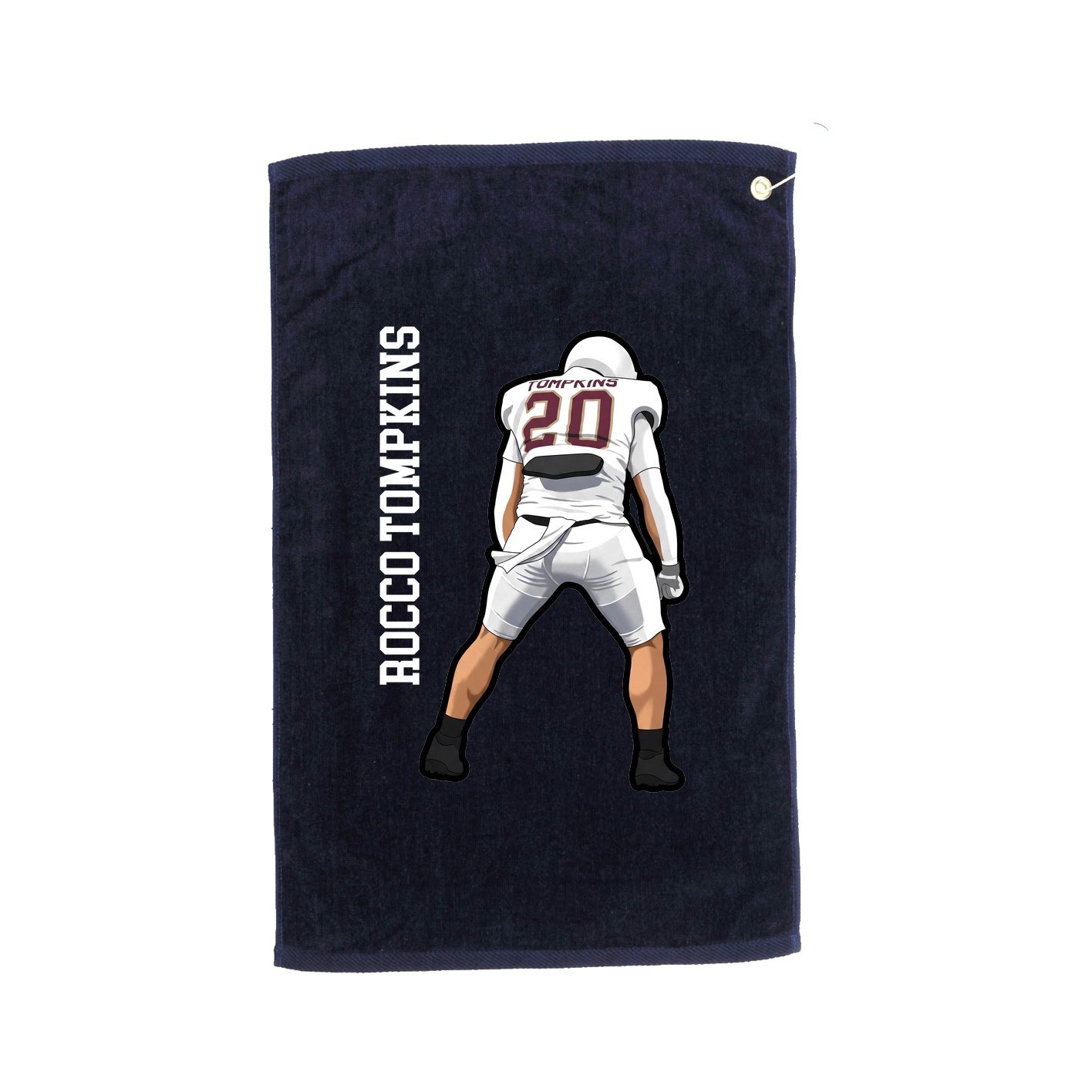 Golf Towel — Name Vertical in Navy