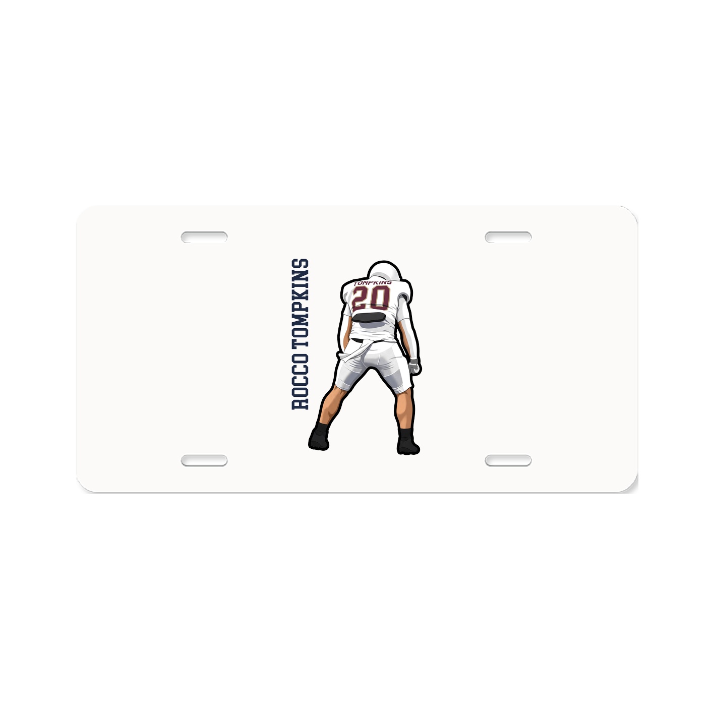 License Plate — Name Vertical in Classic