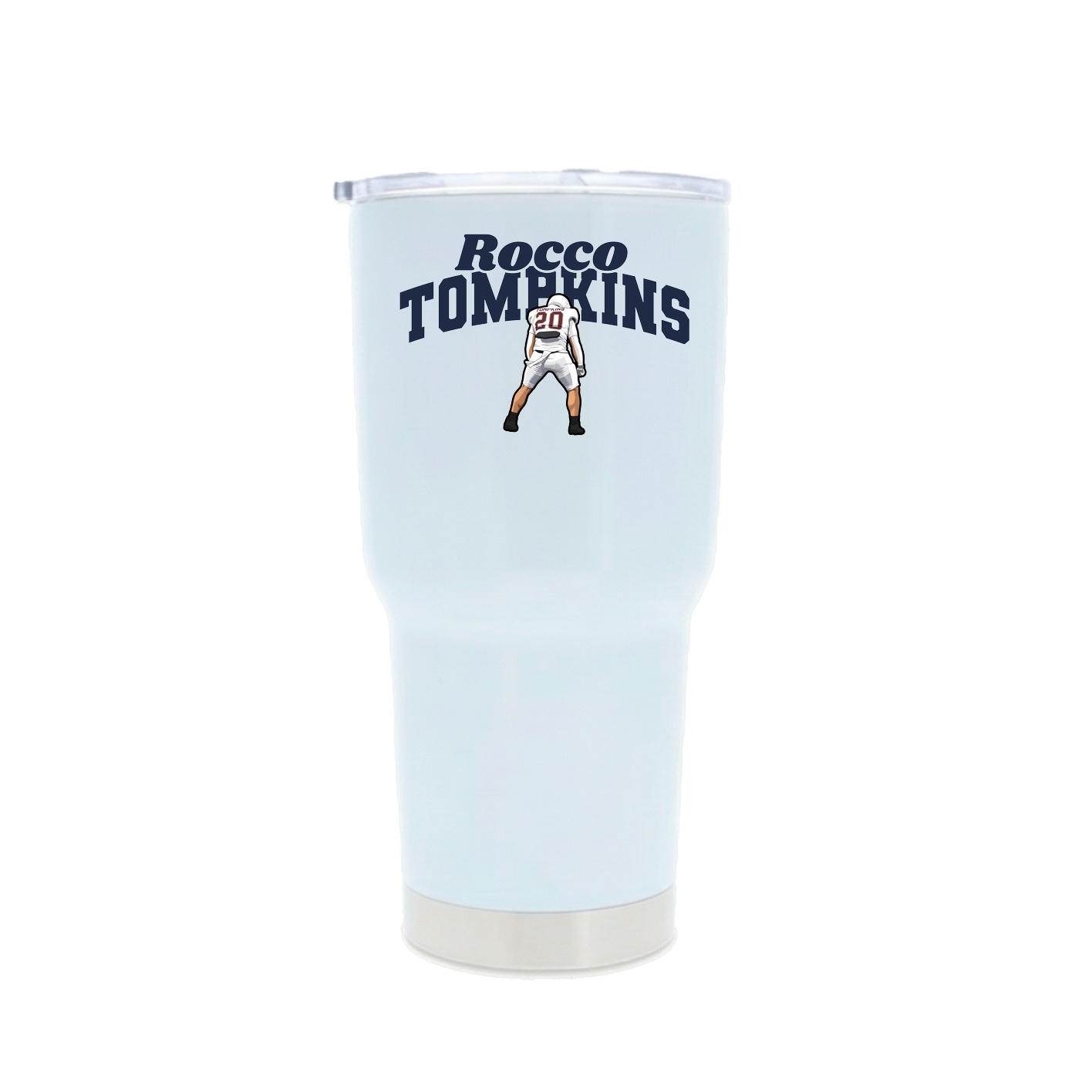30oz Stainless Steel Tumbler — Signature Arch in White