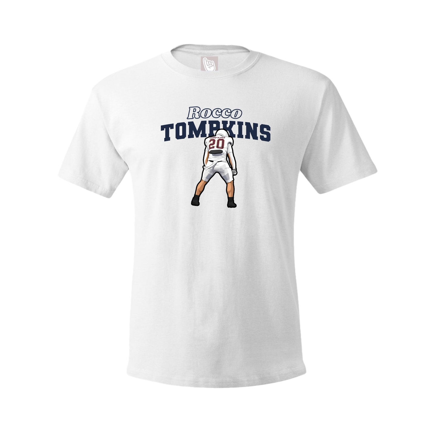 Youth Tee — Name Arch in White