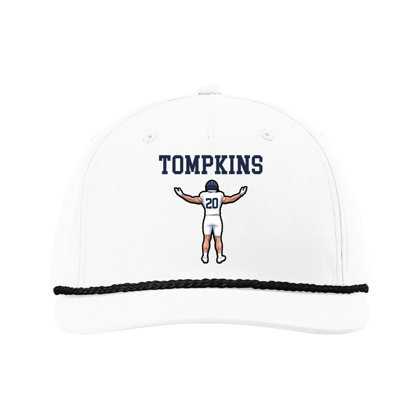 Five-Panel Classic Rope Cap — Shirsey in White