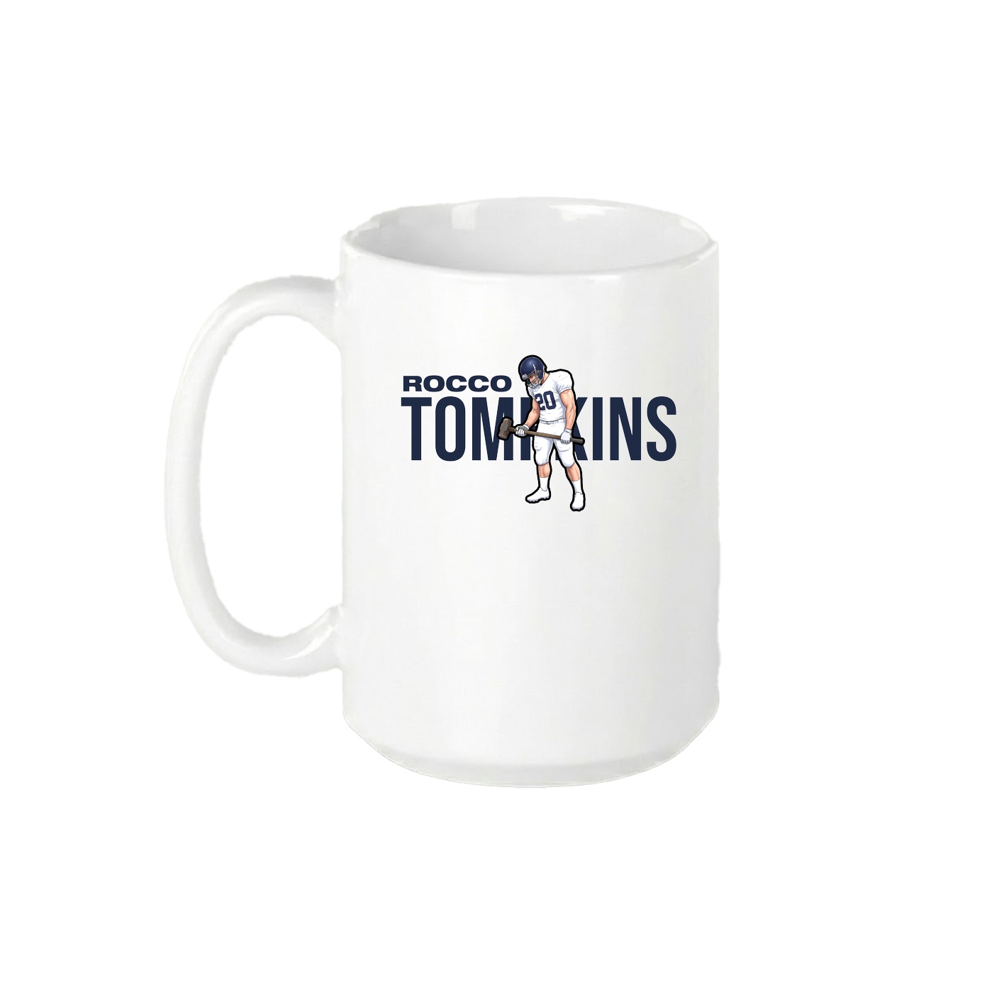 15oz Coffee Mug — Player Name in White