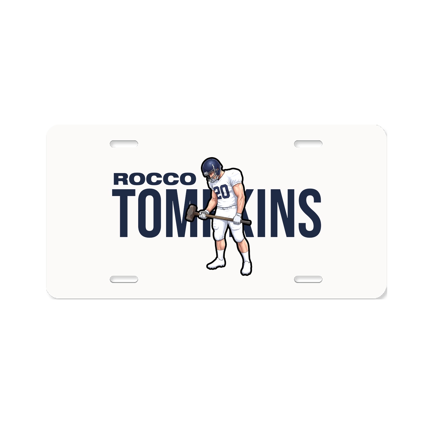 License Plate — Player Name in Classic