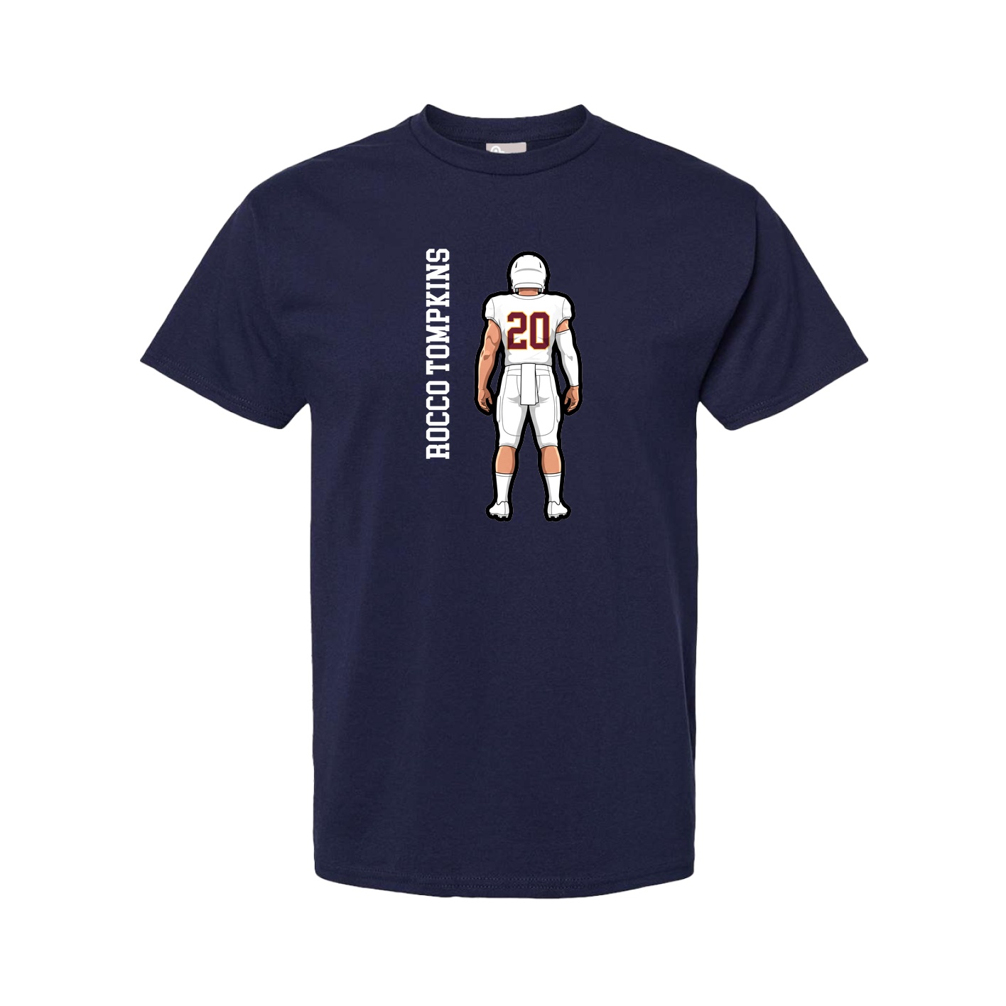 Youth Tee — Name Vertical in Navy