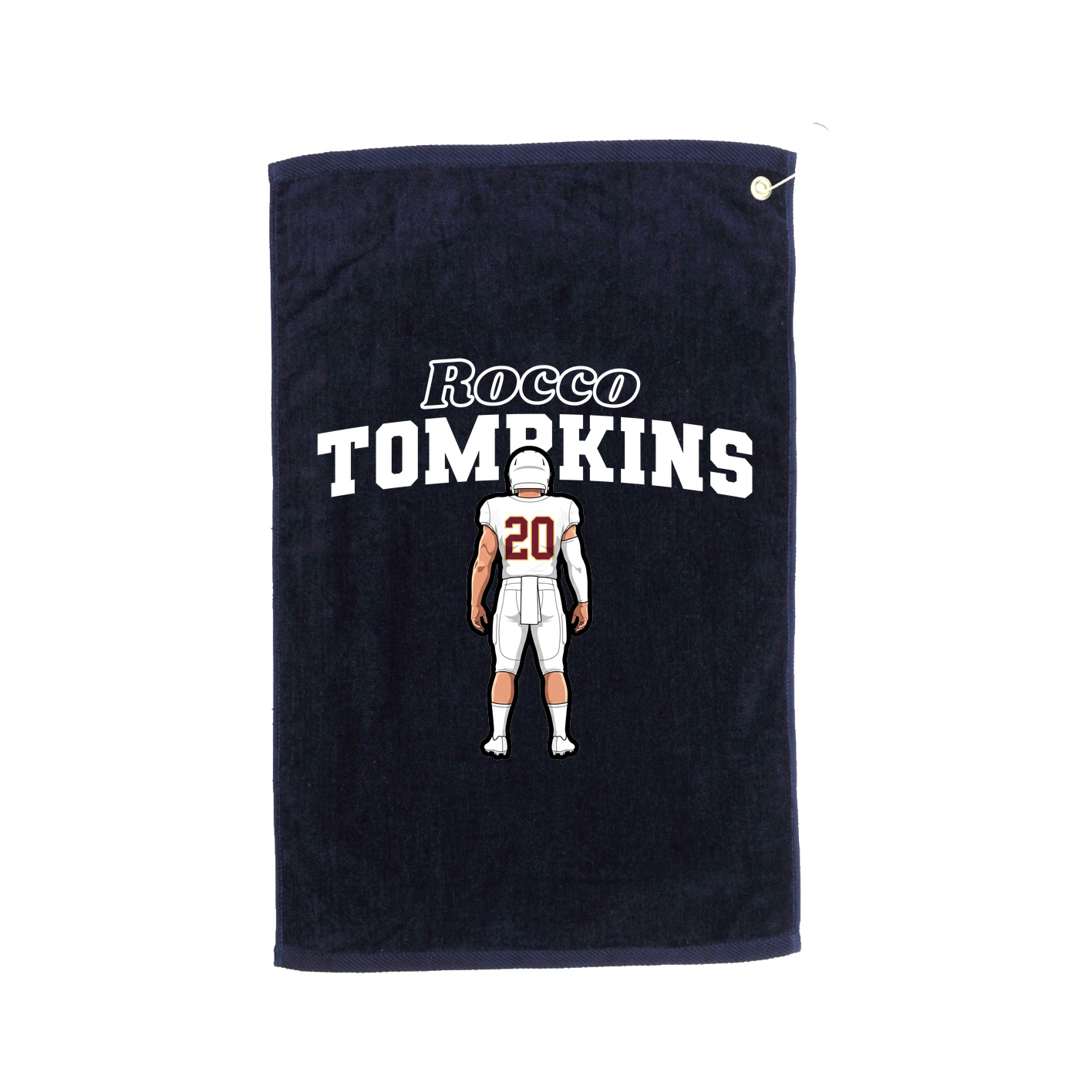 Golf Towel — Name Arch in Navy