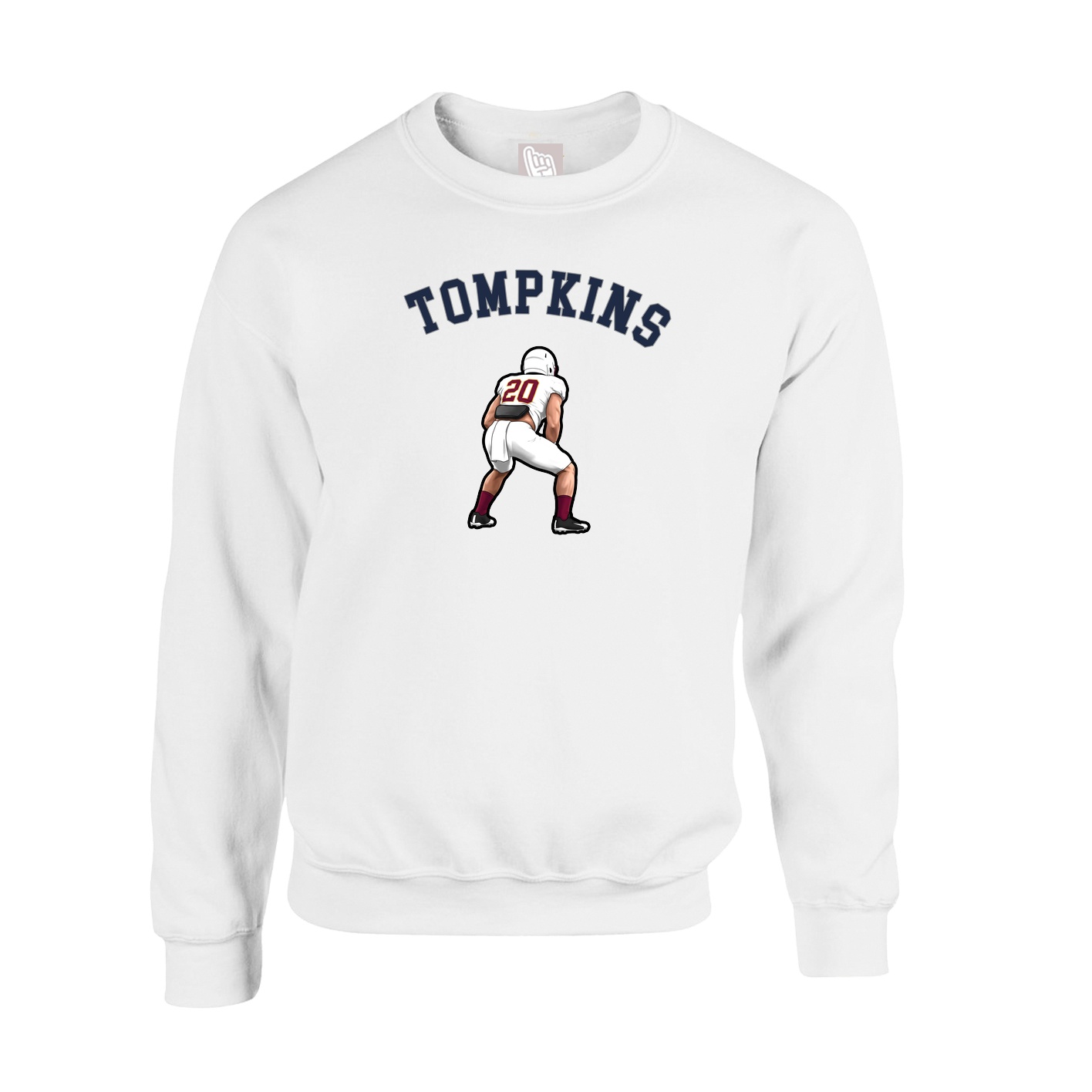 Fleece Crew — Shirsey Arch in White