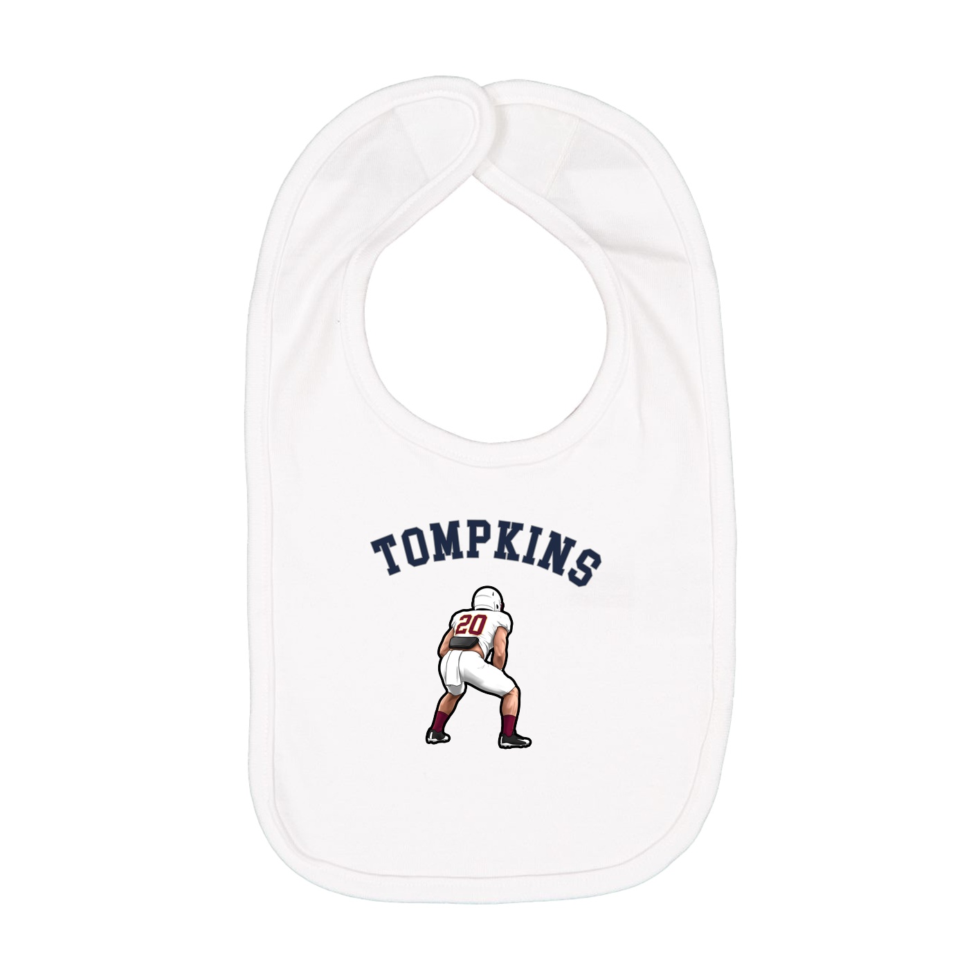 Infant Bib — Shirsey Arch in White