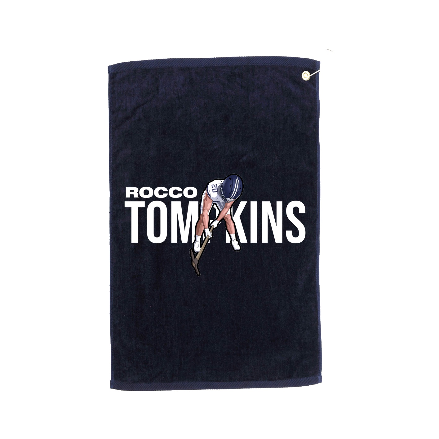 Golf Towel — Player Name in Navy
