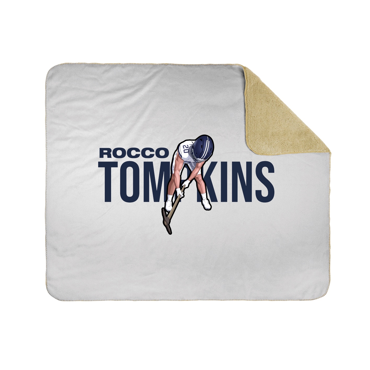 Throw Blanket — Player Name in White