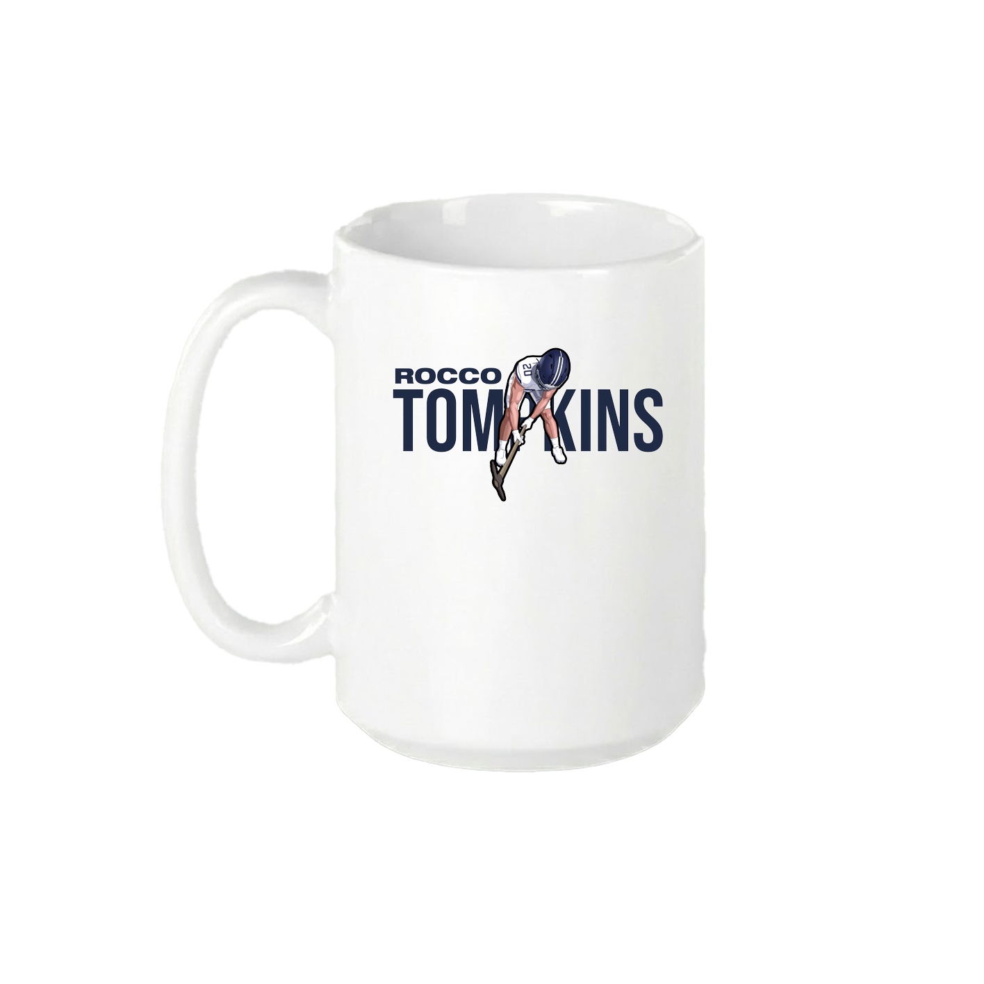 15oz Coffee Mug — Player Name in White