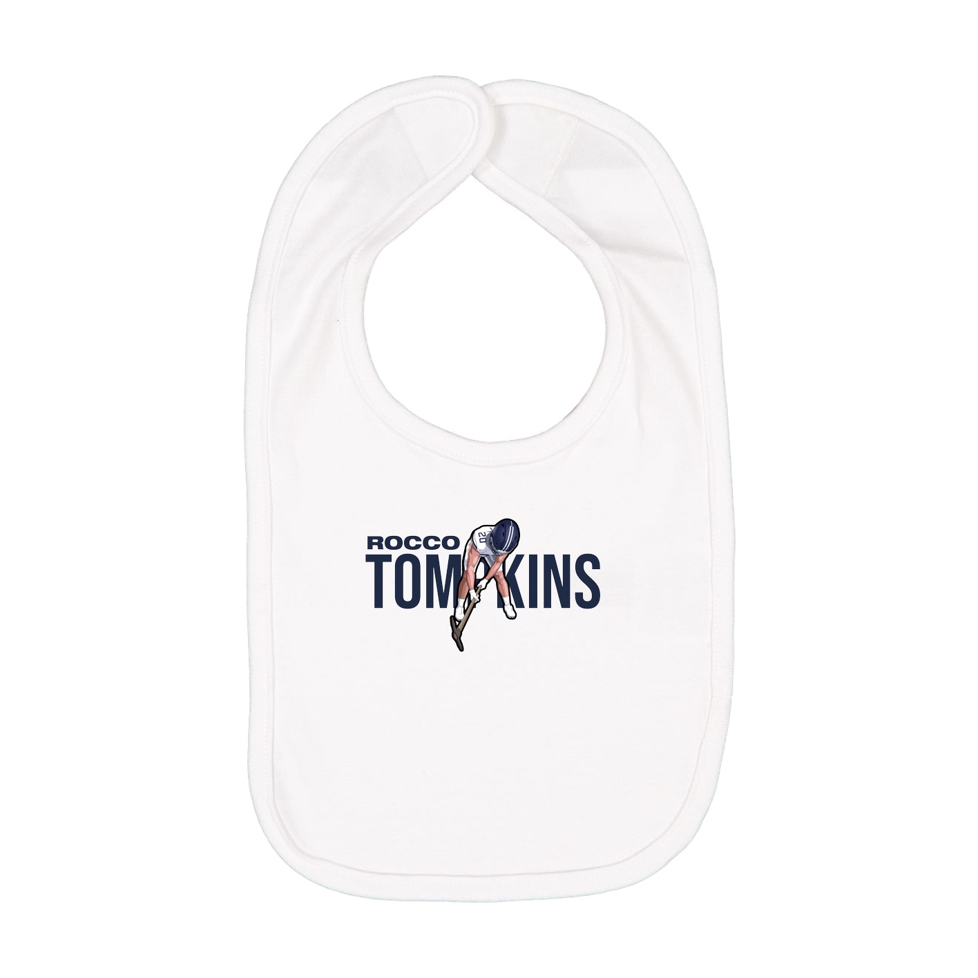 Infant Bib — Player Name in White
