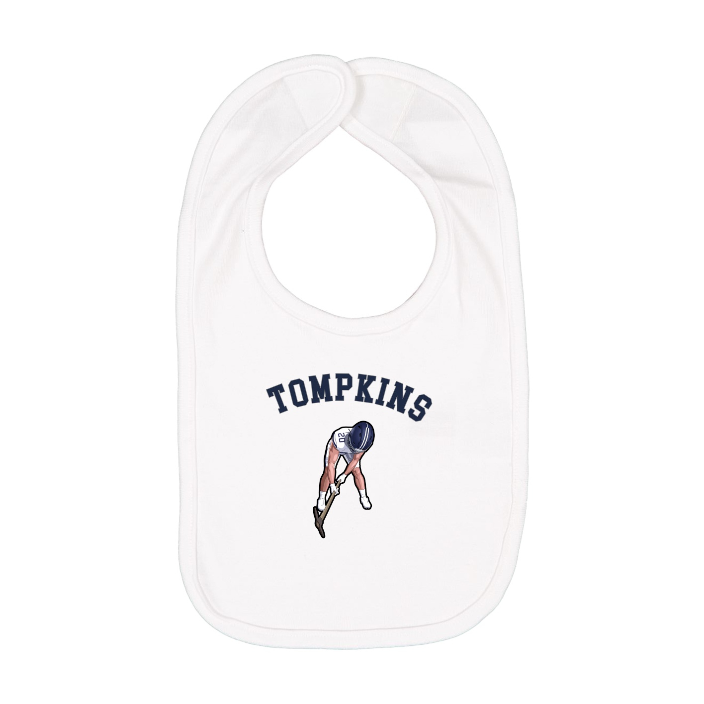 Infant Bib — Shirsey Arch in White