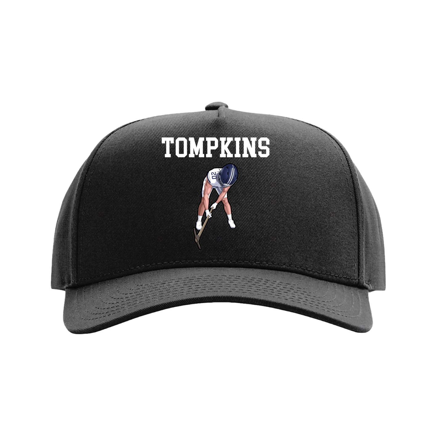 Full Fabric Five-Panel Champ Cap — Shirsey in Black