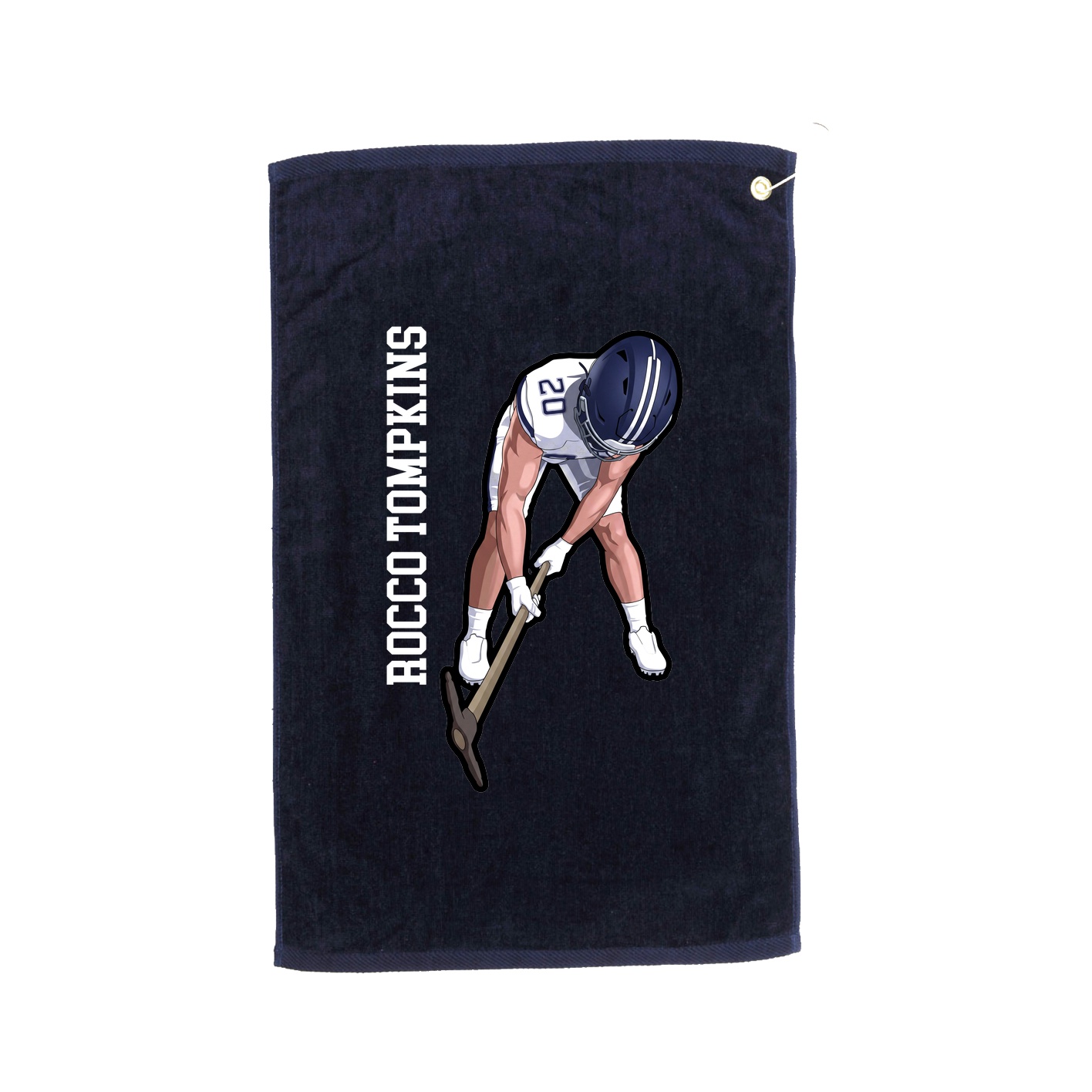 Golf Towel — Name Vertical in Navy