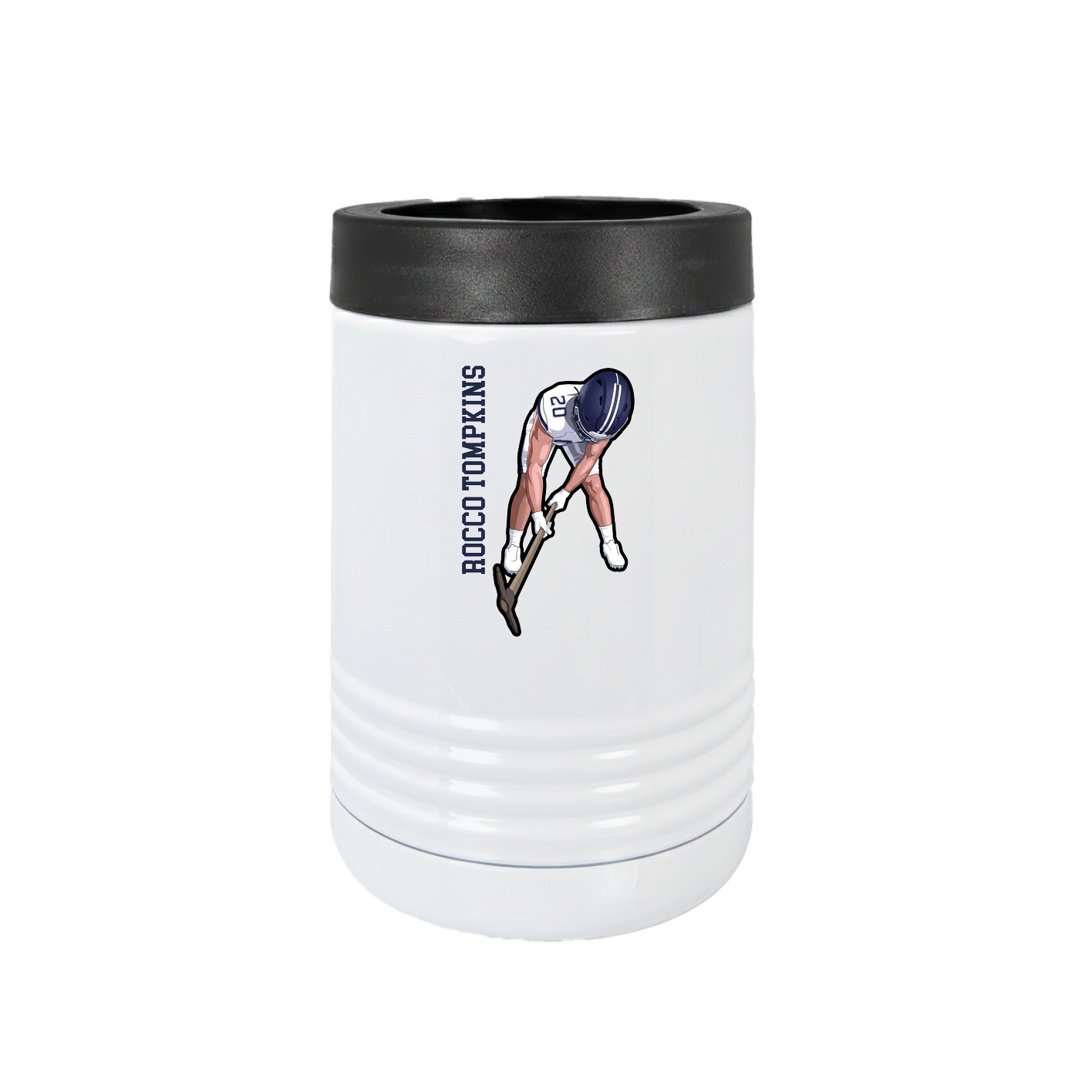 Beverage Holder — Name Vertical in White