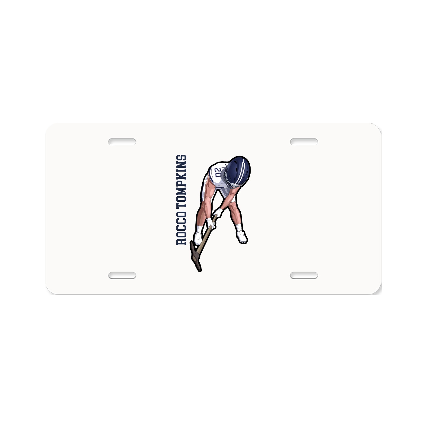 License Plate — Name Vertical in Classic