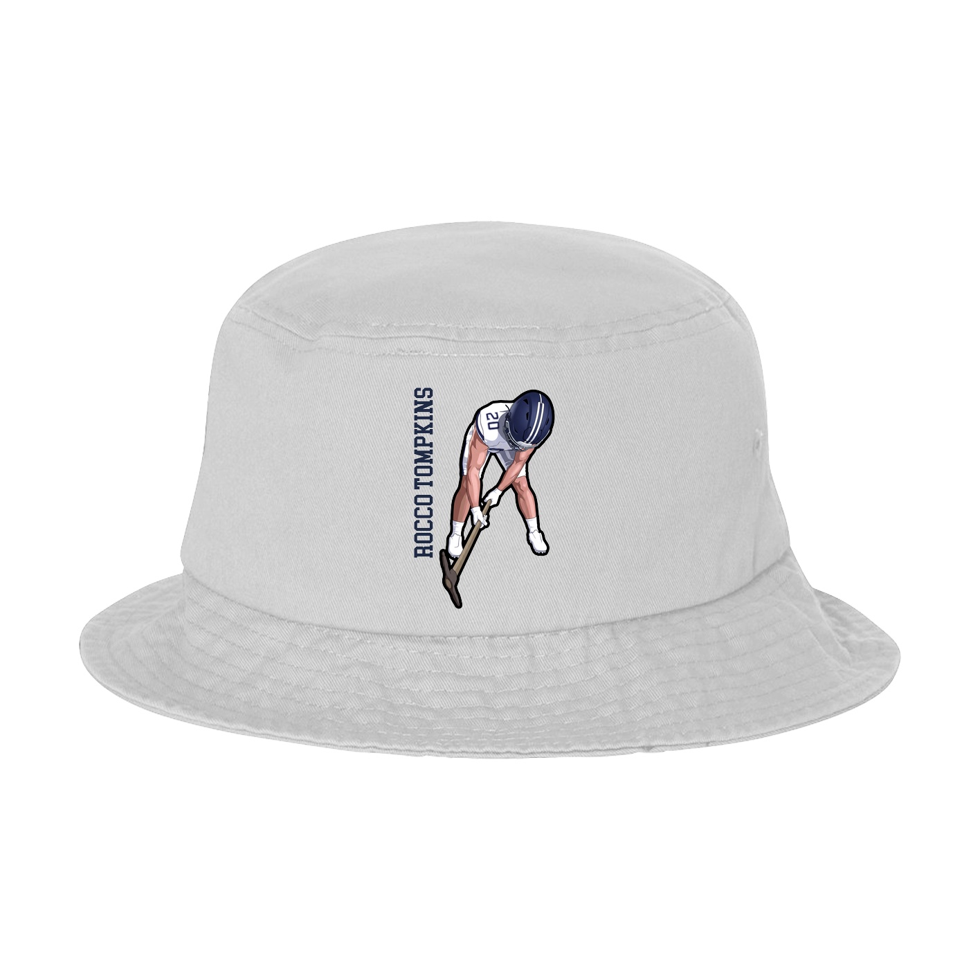 Bucket Cap — Name Vertical in White