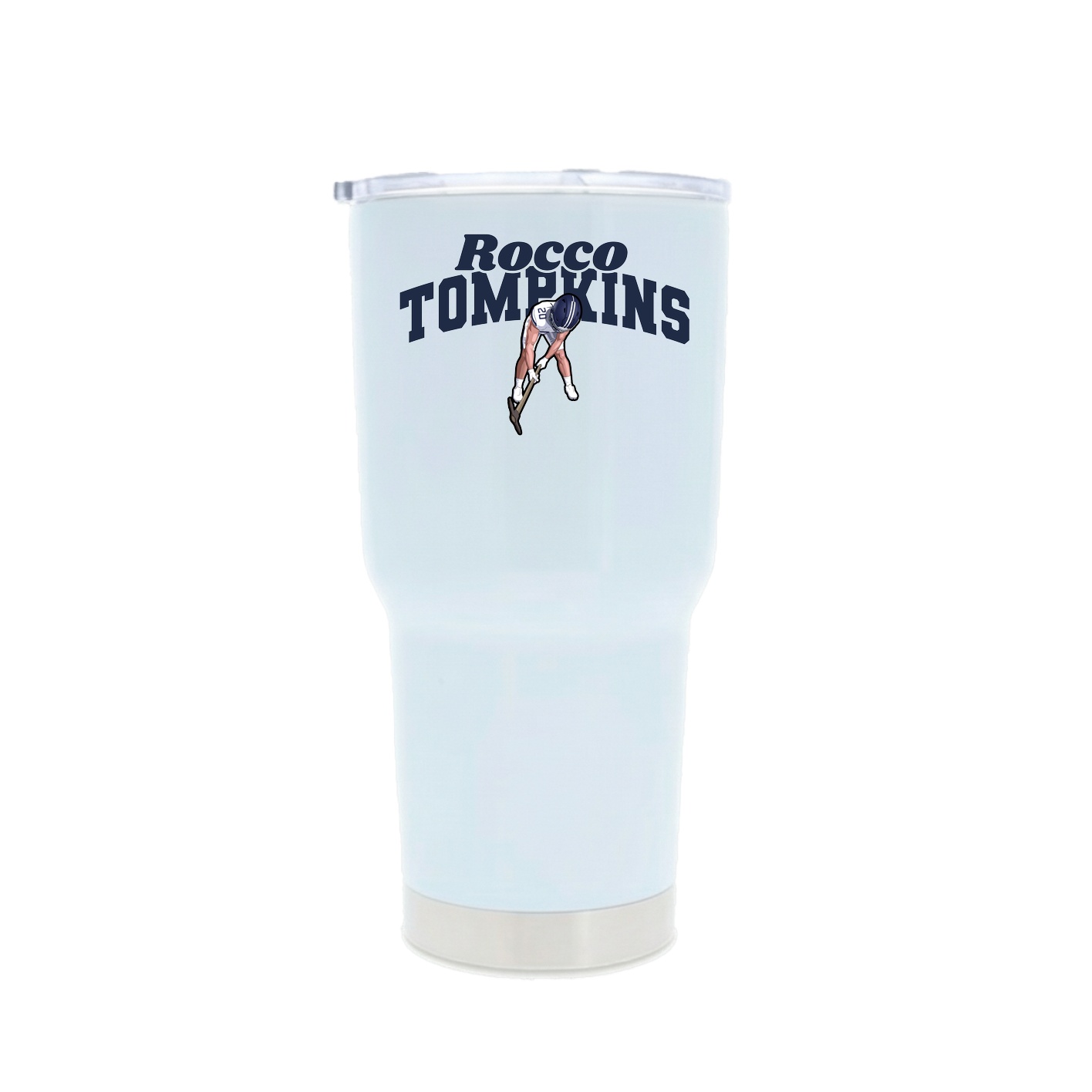 30oz Stainless Steel Tumbler — Signature Arch in White
