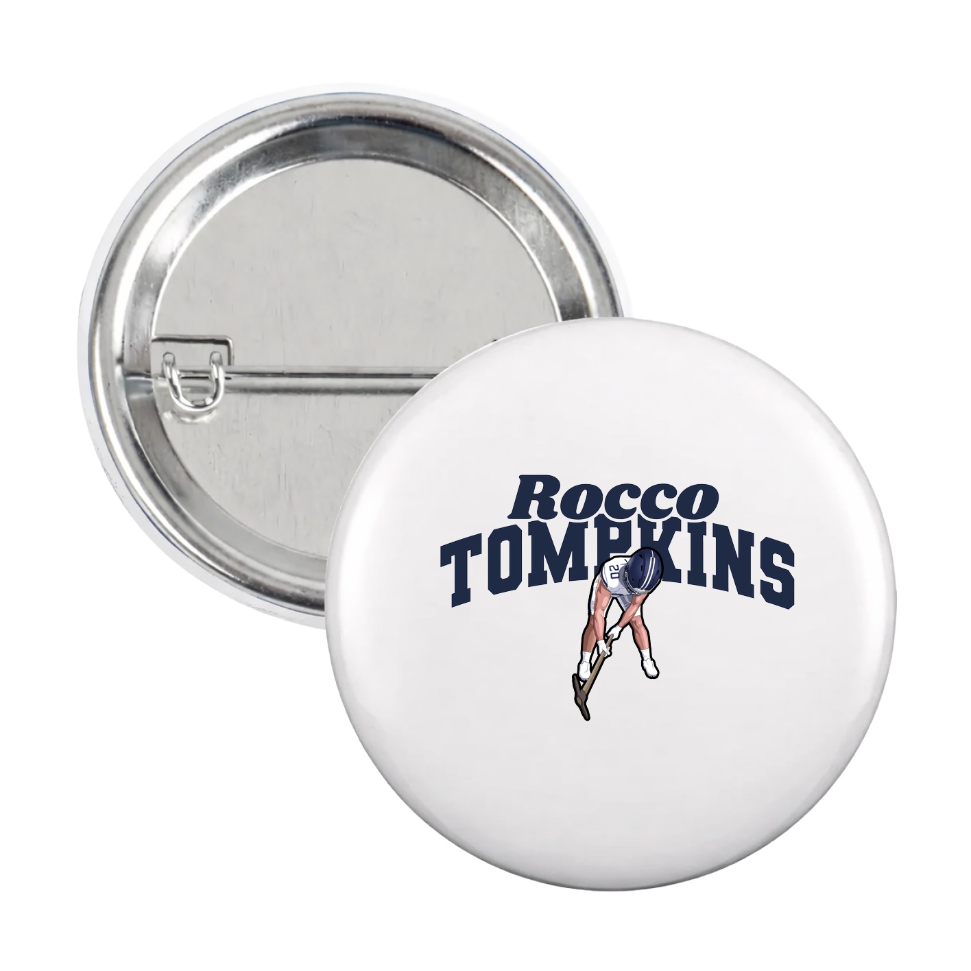 Game Day Button — Signature Arch in White