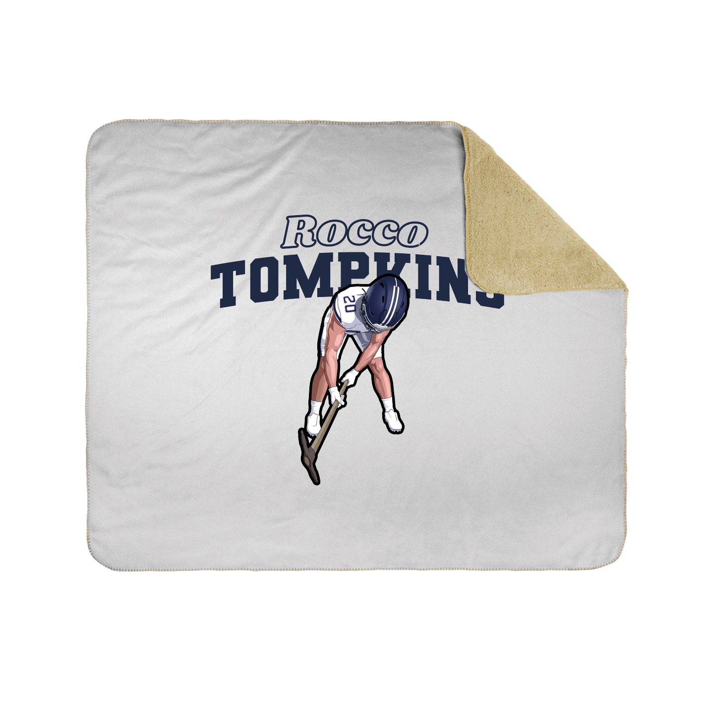 Throw Blanket — Name Arch in White