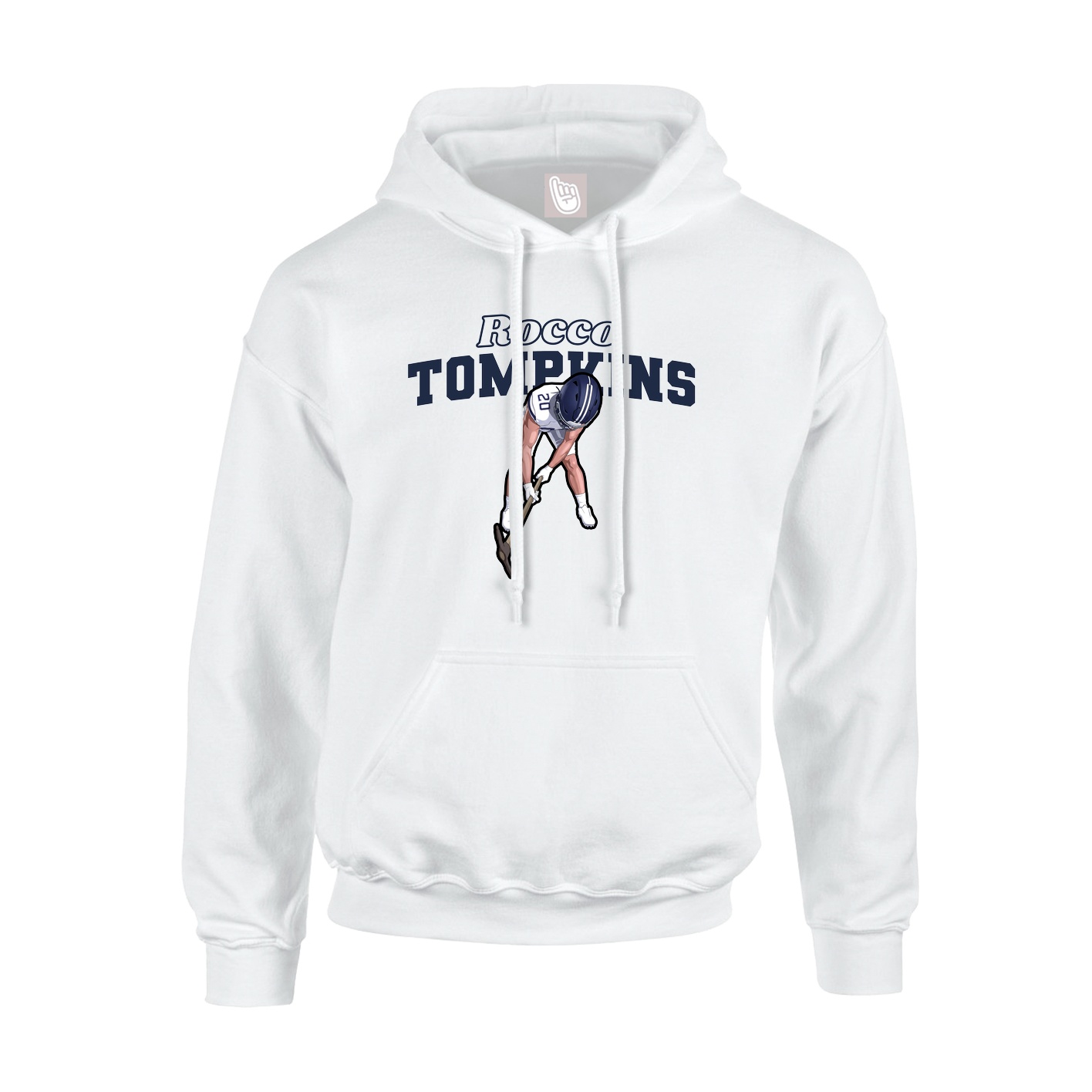 Hoodie — Name Arch in White