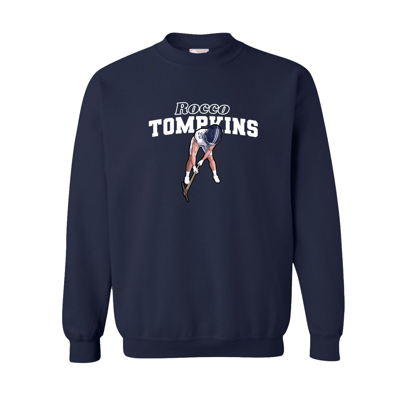 Fleece Crew — Name Arch in Navy