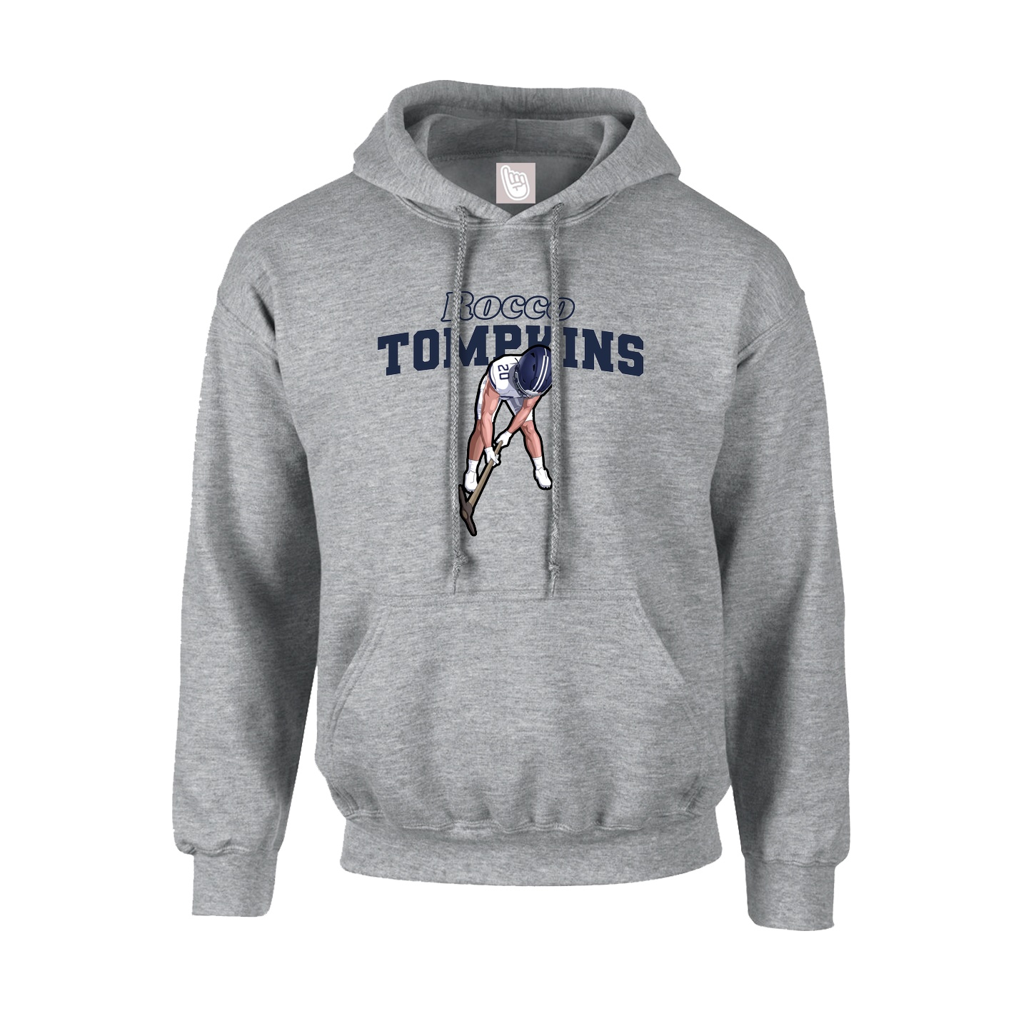 Youth Hoodie — Name Arch in Grey