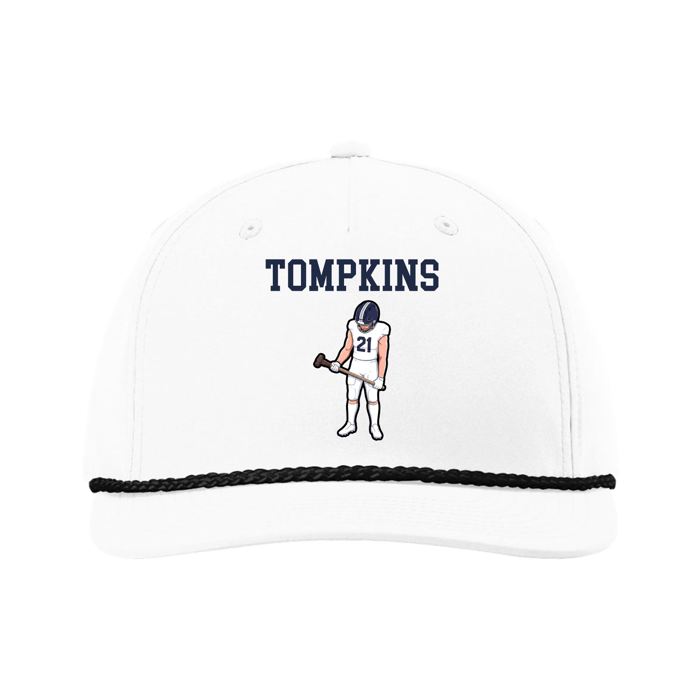 Five-Panel Classic Rope Cap — Shirsey in White