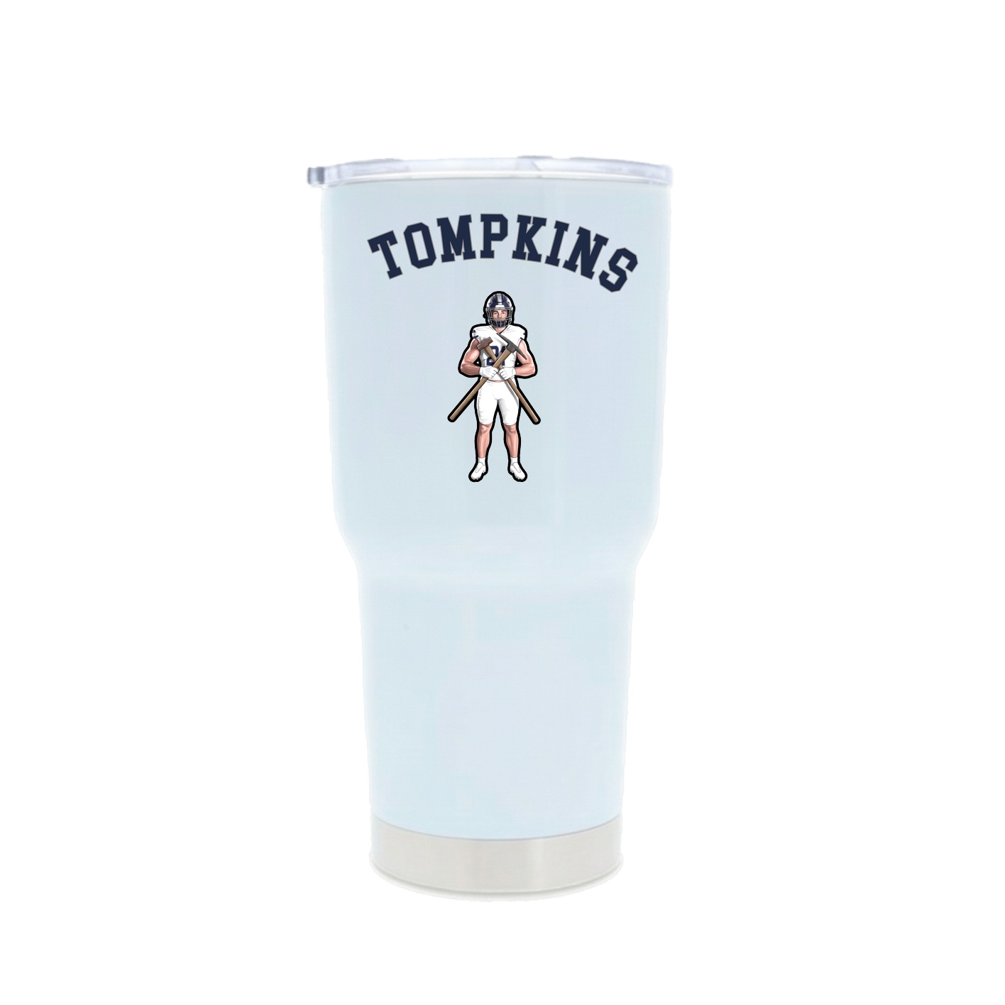 30oz Stainless Steel Tumbler — Shirsey Arch in White