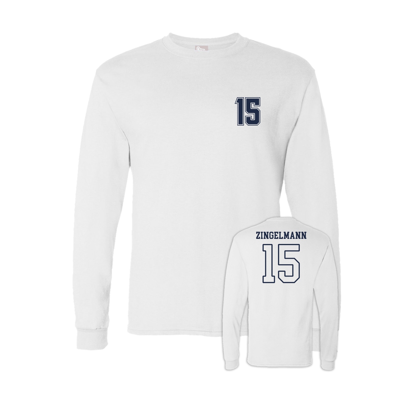 Long Sleeve Tee — Chest Back in White