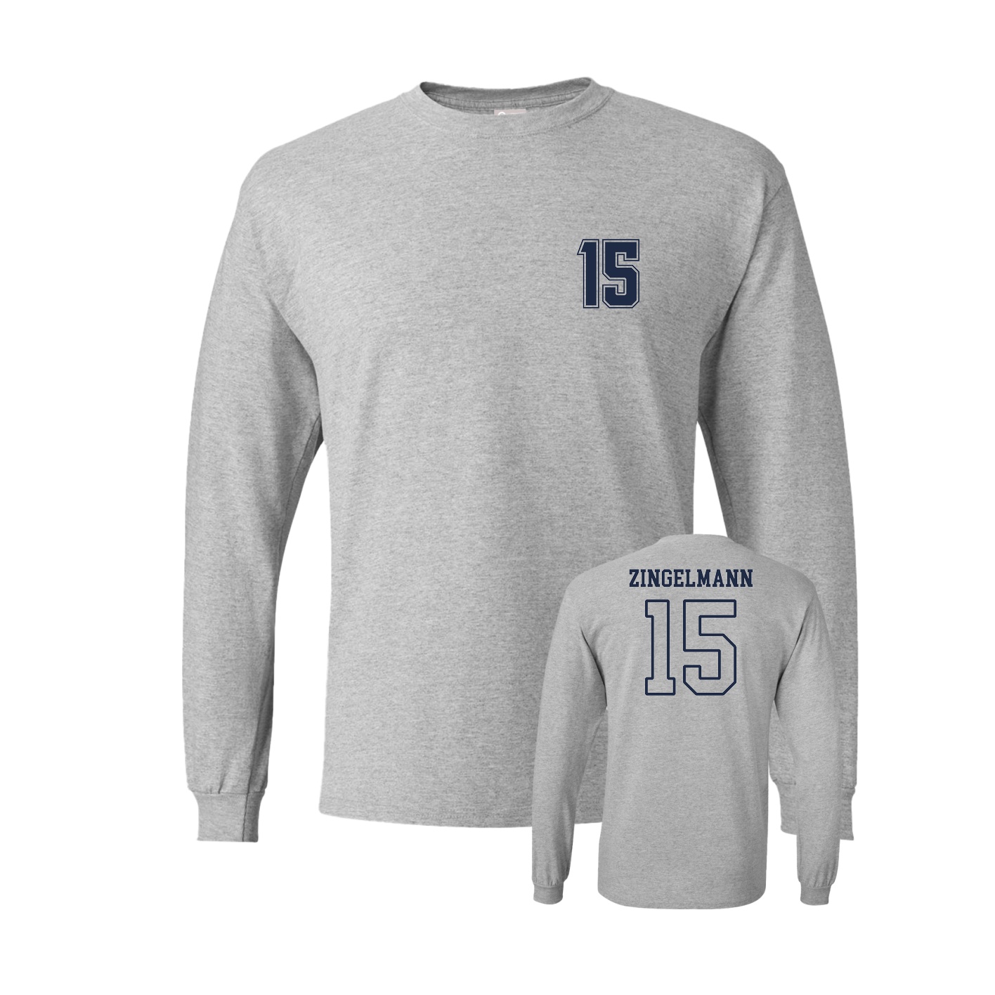 Long Sleeve Tee — Chest Back in Grey