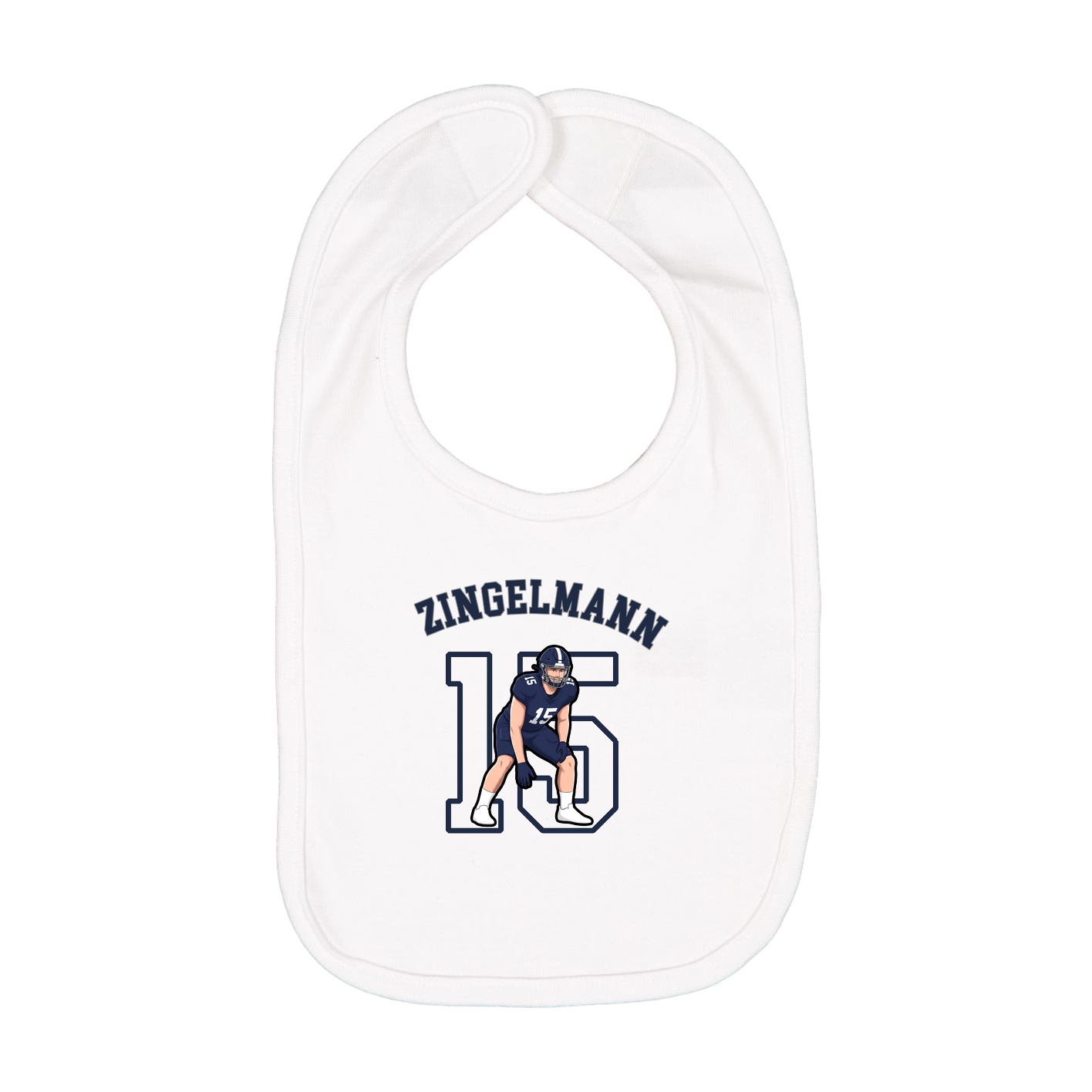 Infant Bib — Shirsey Arch in White