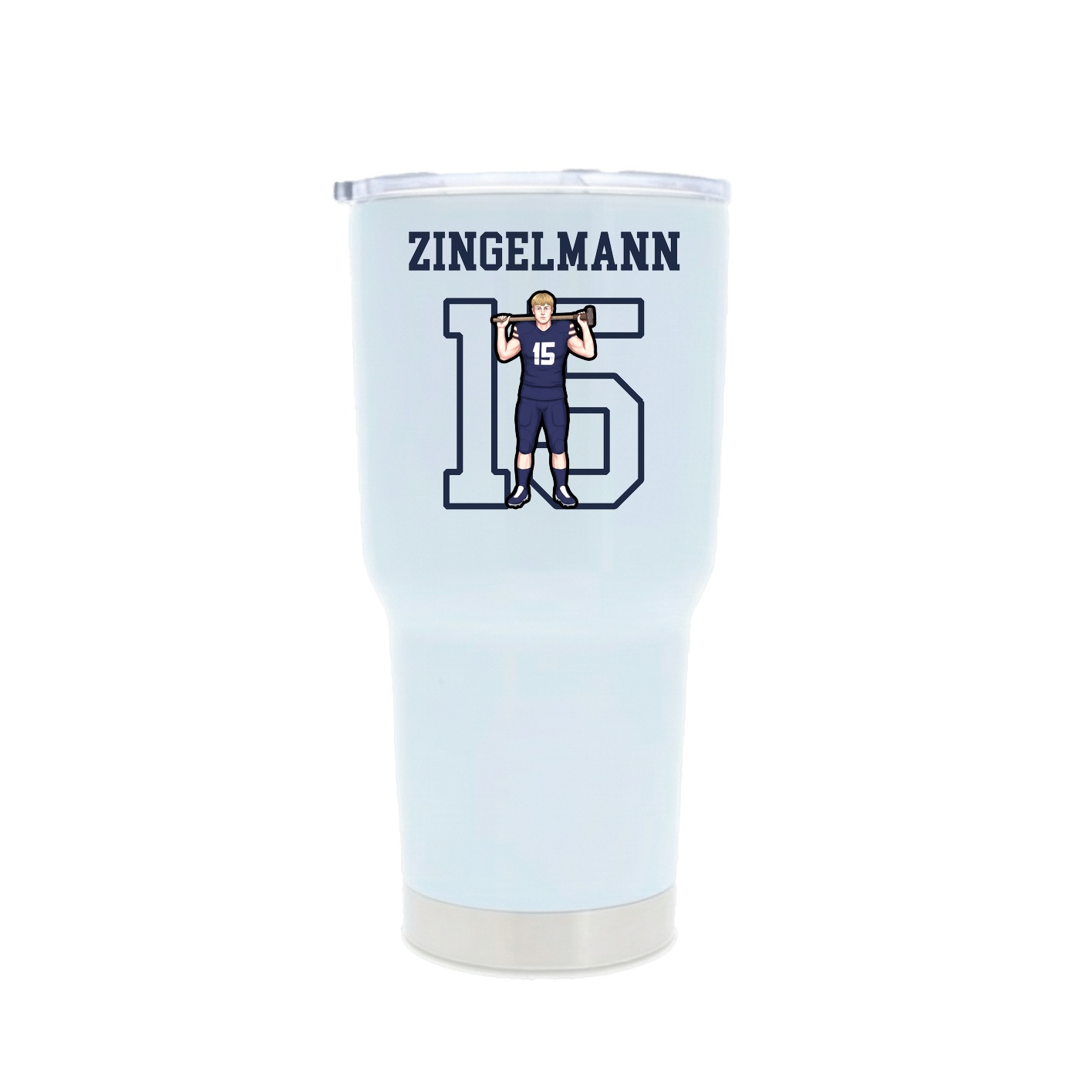 30oz Stainless Steel Tumbler — Shirsey in White