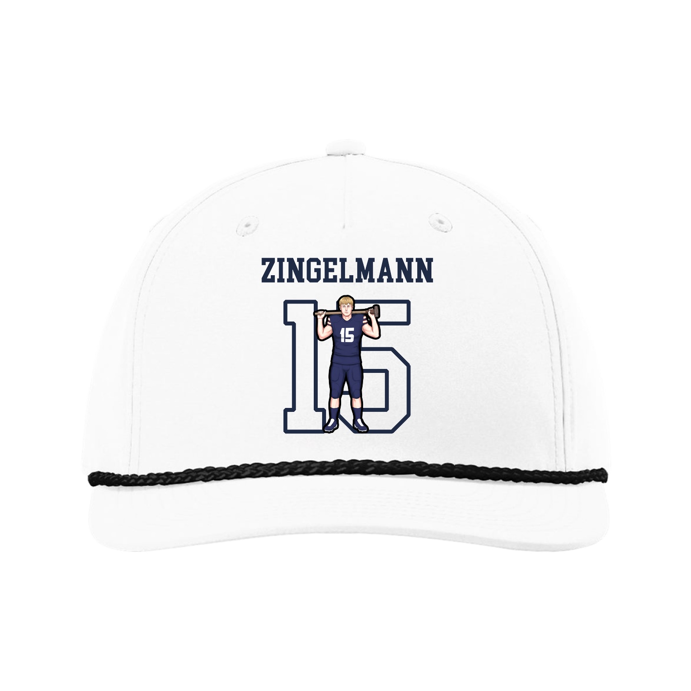 Five-Panel Classic Rope Cap — Shirsey in White