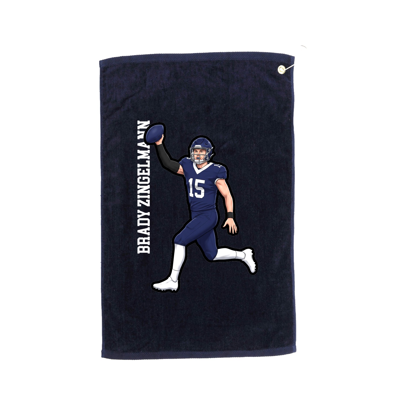 Golf Towel — Name Vertical in Navy