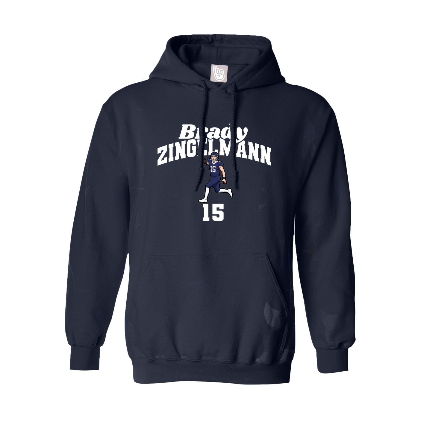 Youth Hoodie — Signature Arch in Navy