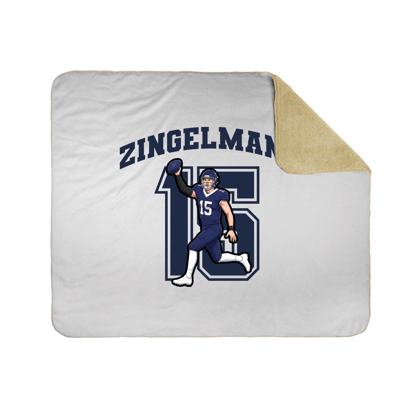 Throw Blanket — Number in White