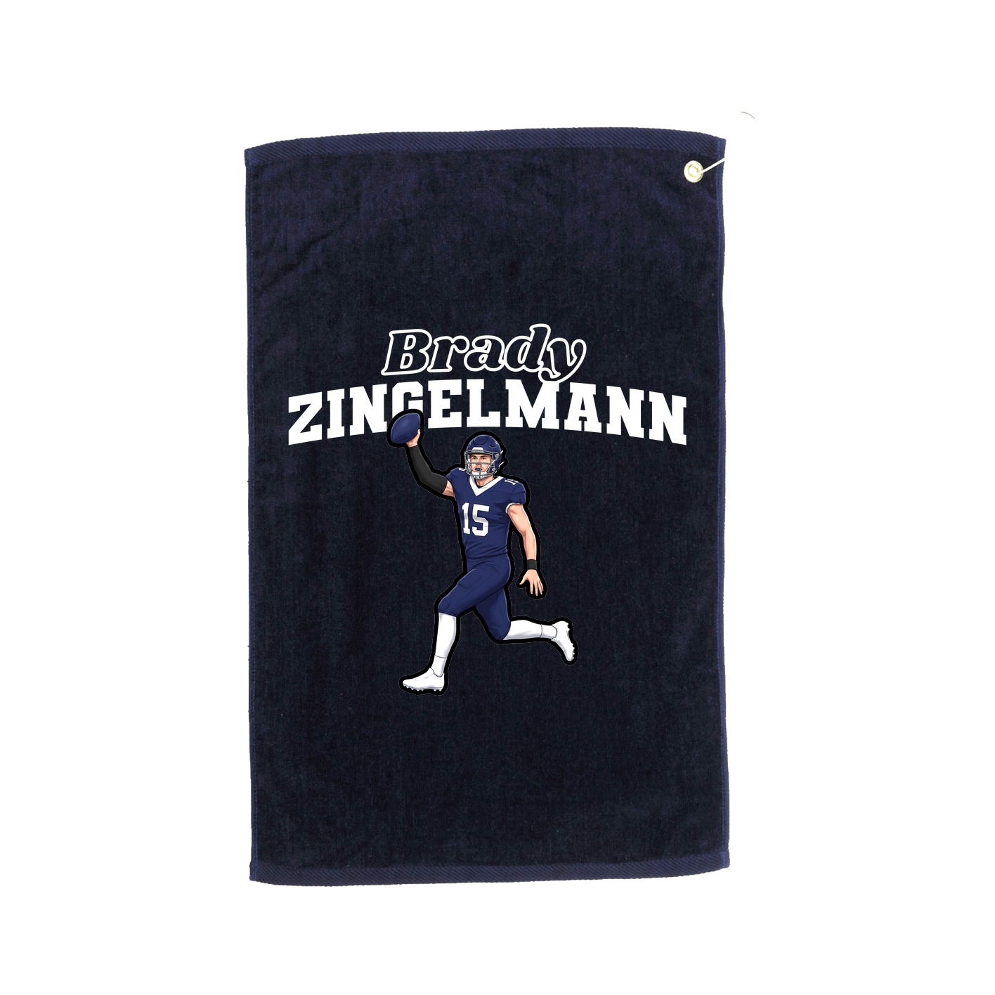 Golf Towel — Name Arch in Navy