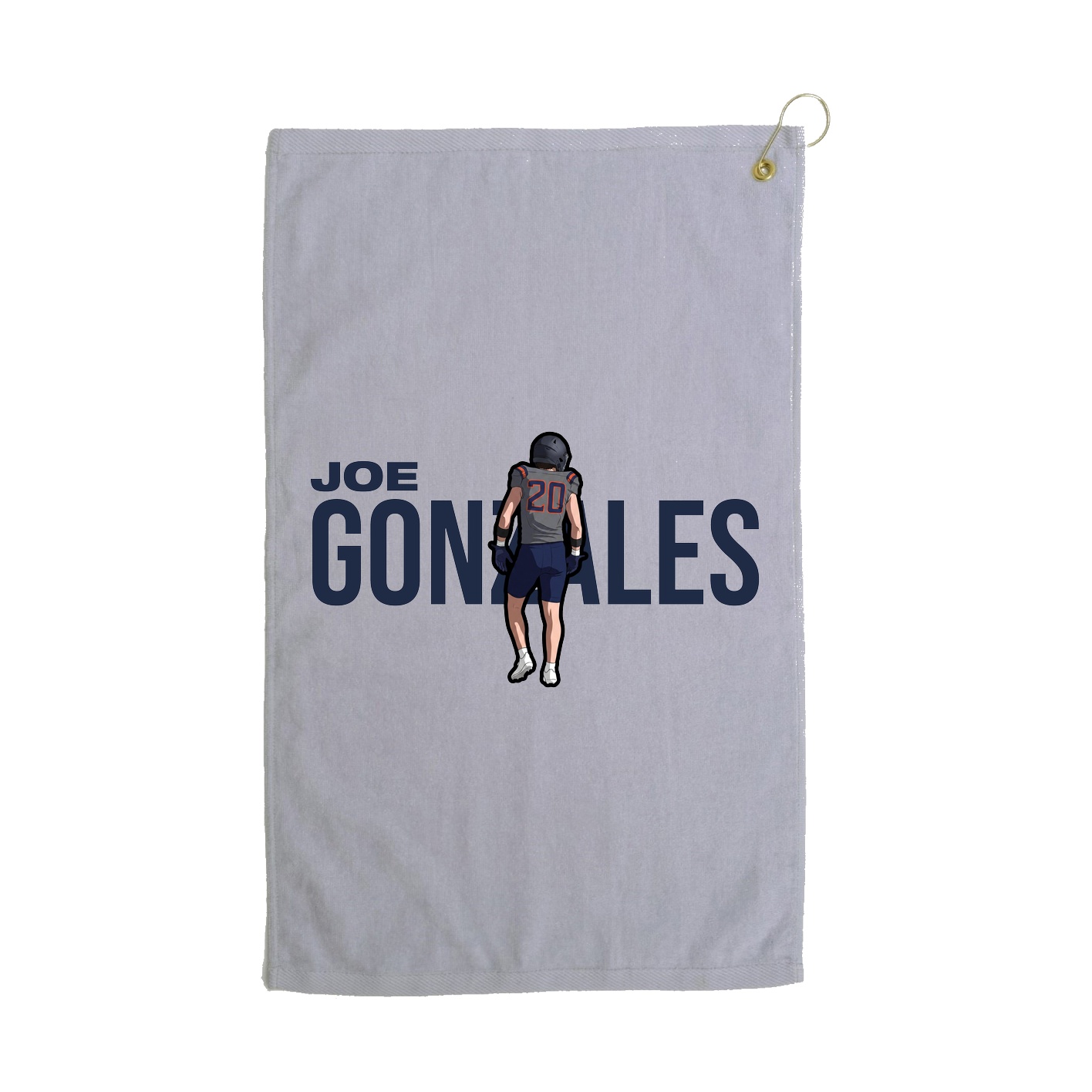 Golf Towel — Player Name in Grey