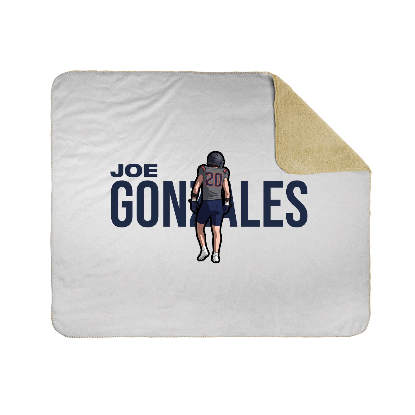 Throw Blanket — Player Name in White