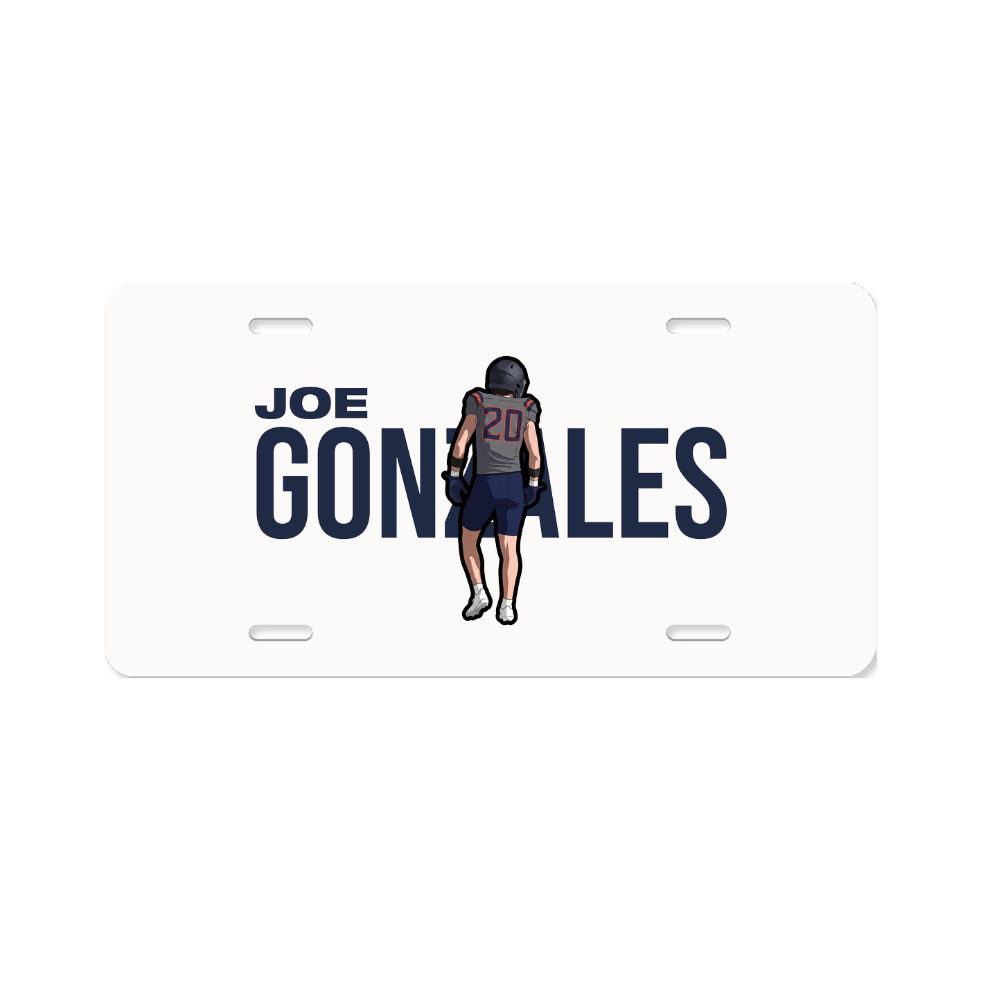 License Plate — Player Name in Classic