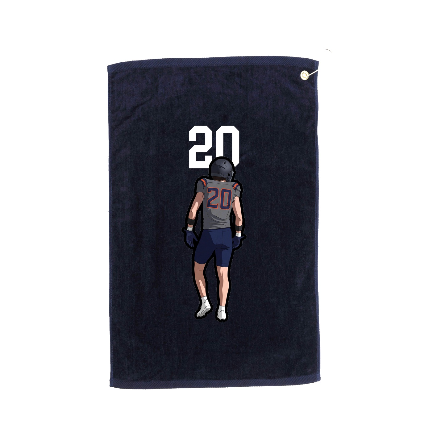 Golf Towel — Number Top in Navy