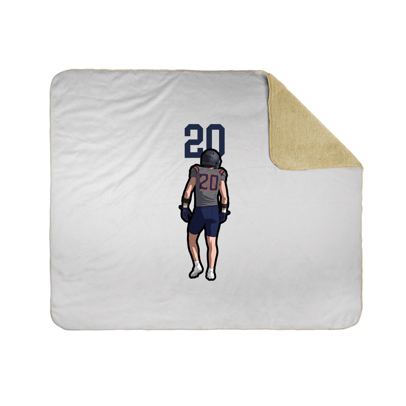 Throw Blanket — Number Top in White