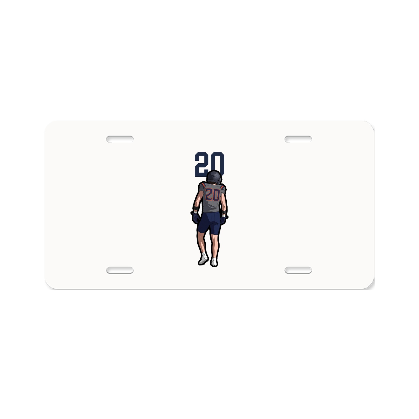 License Plate — Number Top in Classic