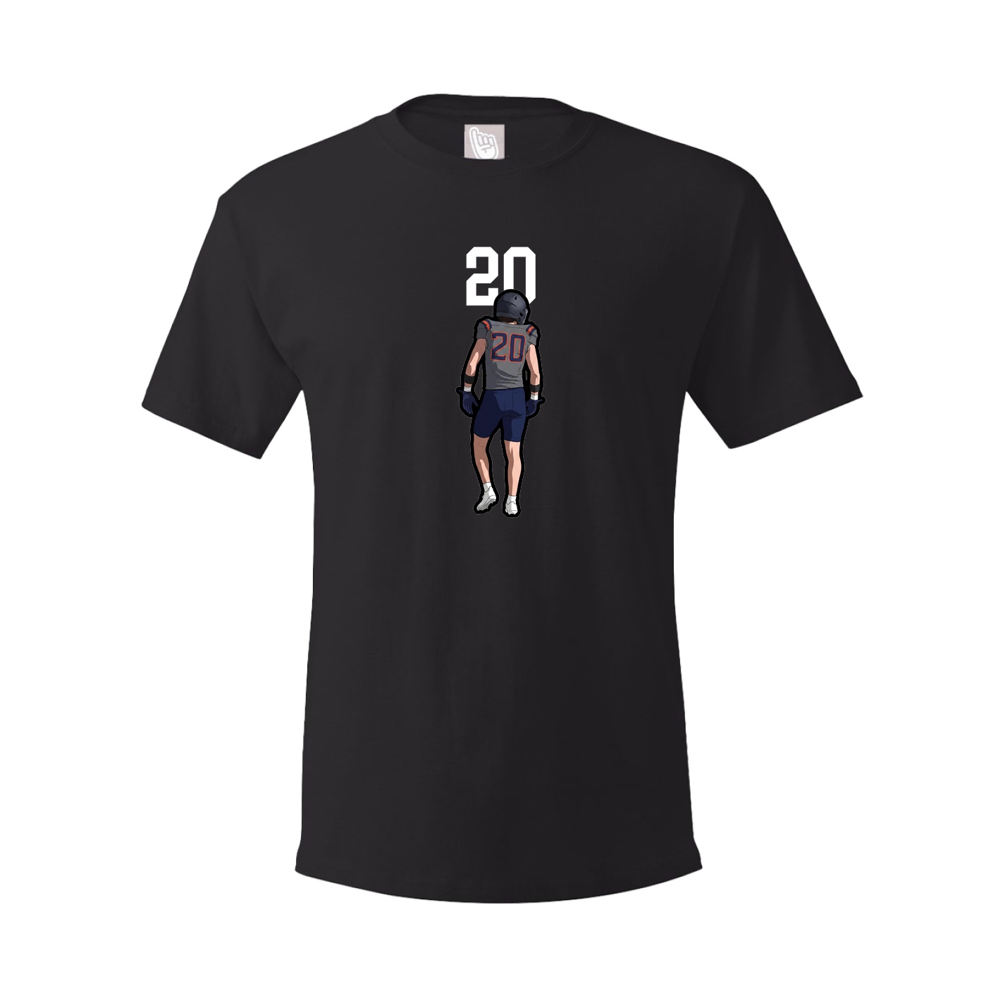 Youth Tee — Number Top in Black