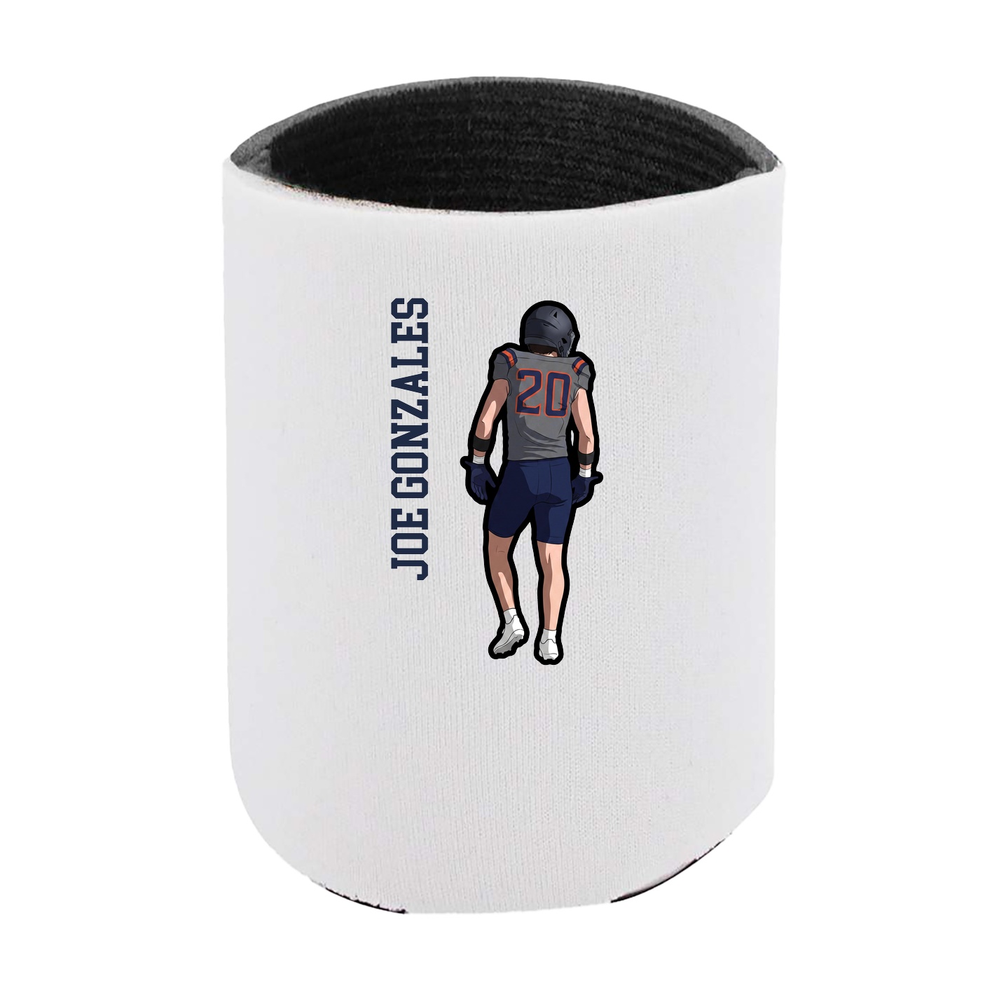 Can Holder — Name Vertical in White