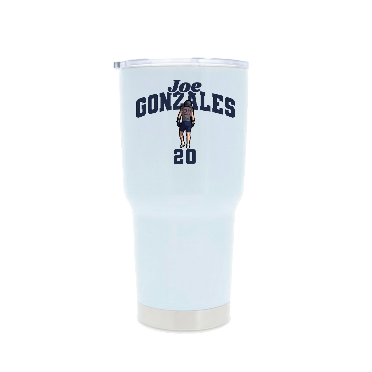 30oz Stainless Steel Tumbler — Signature Arch in White