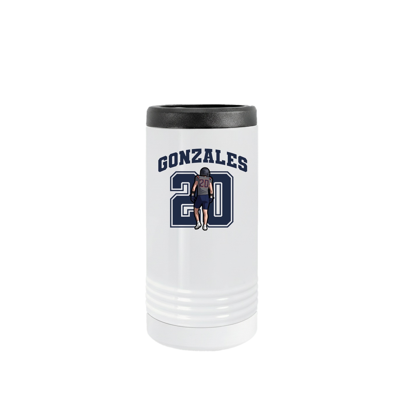 Slim Beverage Holder — Number in White