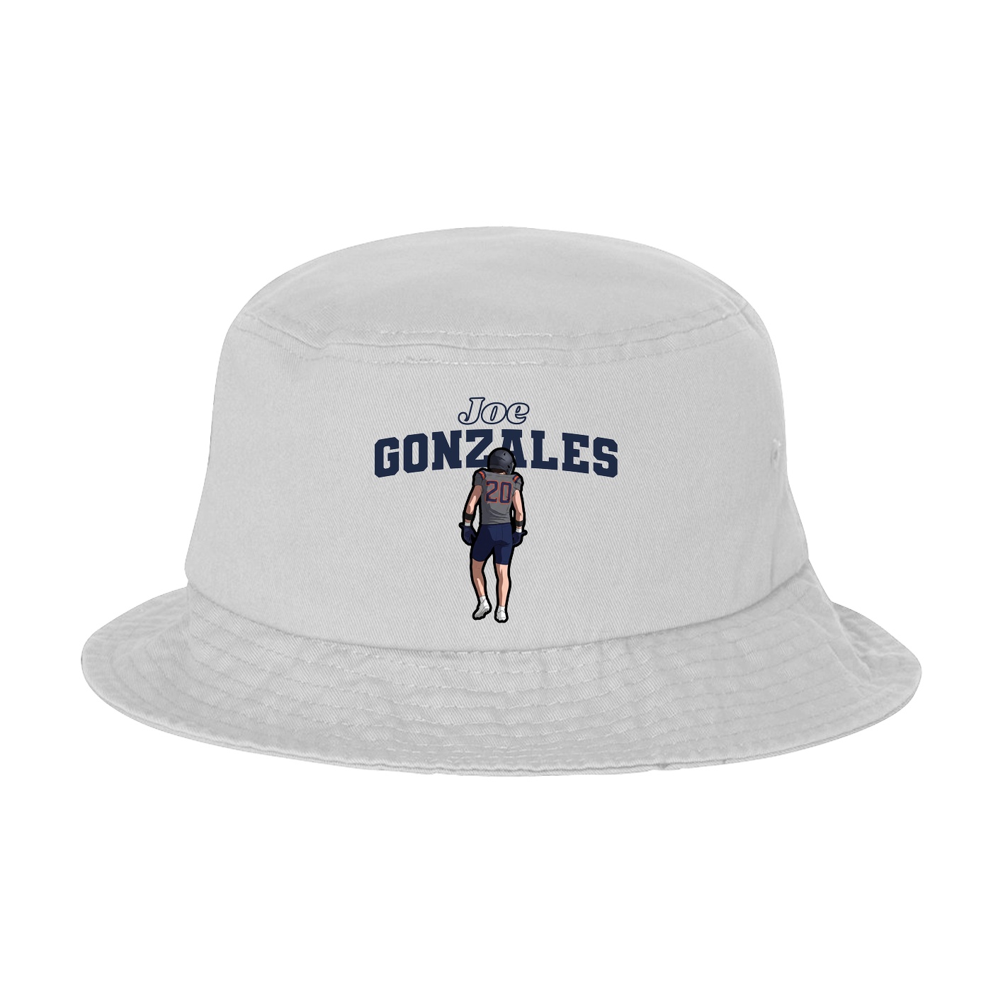 Bucket Cap — Name Arch in White
