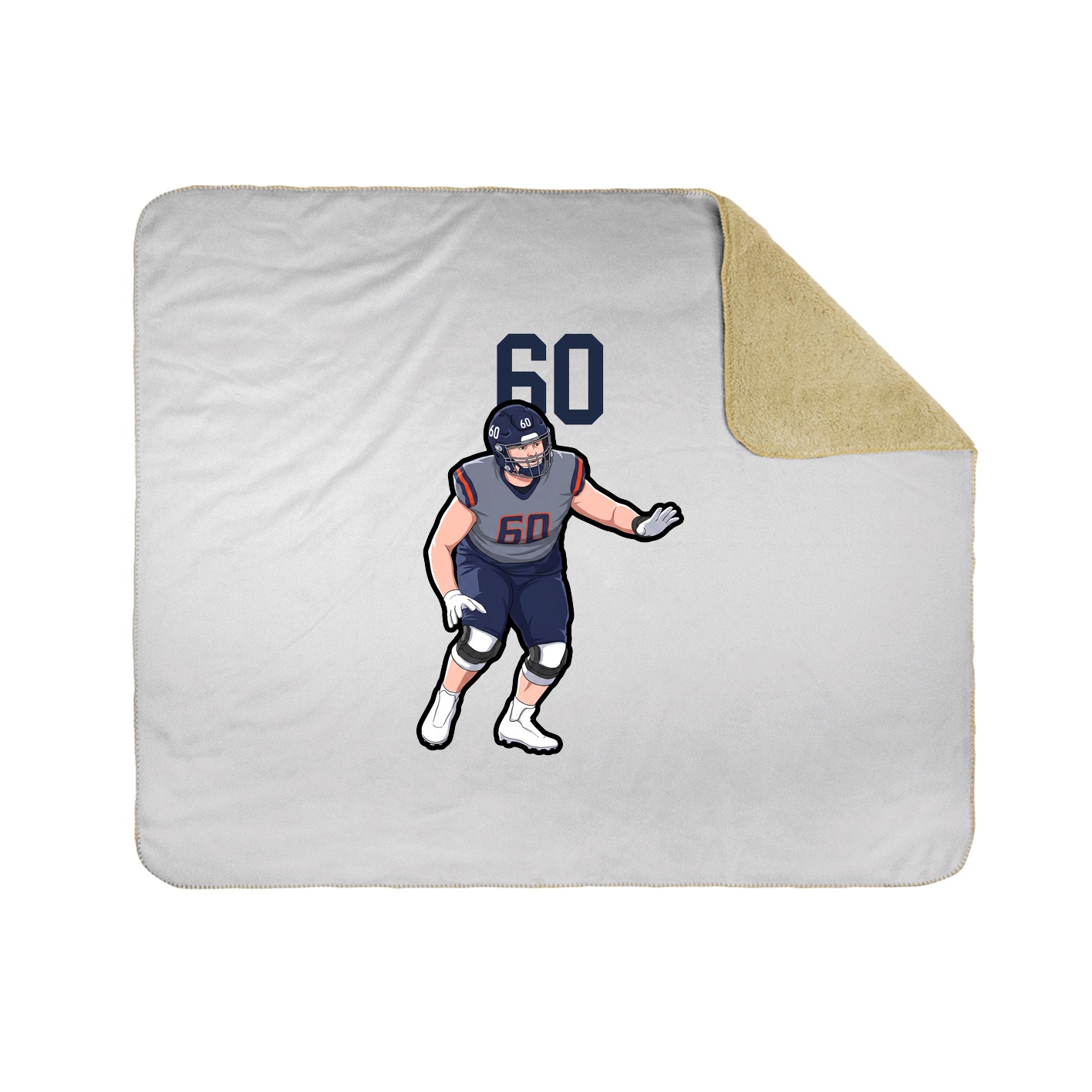Throw Blanket — Number Top in White